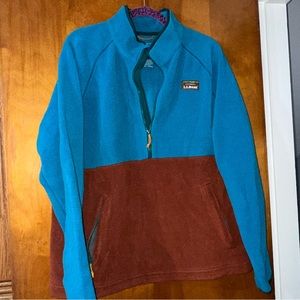 LL Bean Men’s 1/2 zip fleece pullover size xl